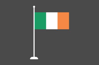 Ireland flag, The flag of Ireland, Flag of Ireland national country symbol illustration Vector, Rectangle Ireland flag illustration, Flat vector illustration clipart