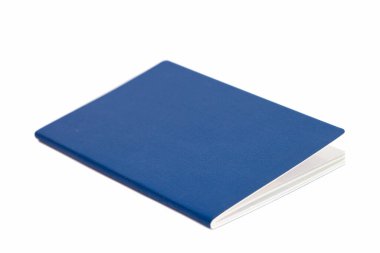 Beyaz bir arka planda izole edilmiş Ukrayna uluslararası pasaportu. Seyahat belgesi.