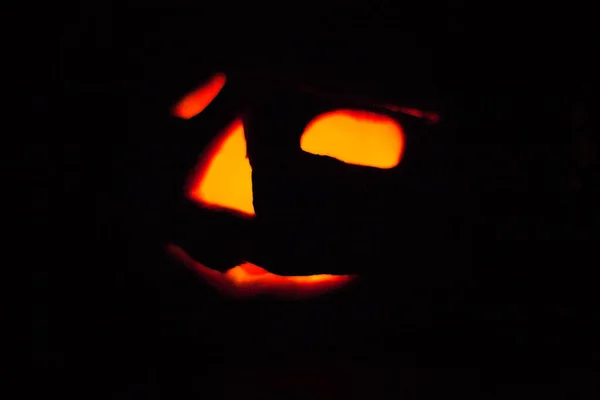 Töklámpás Sötétben Halloween Szimbóluma — Stock Fotó