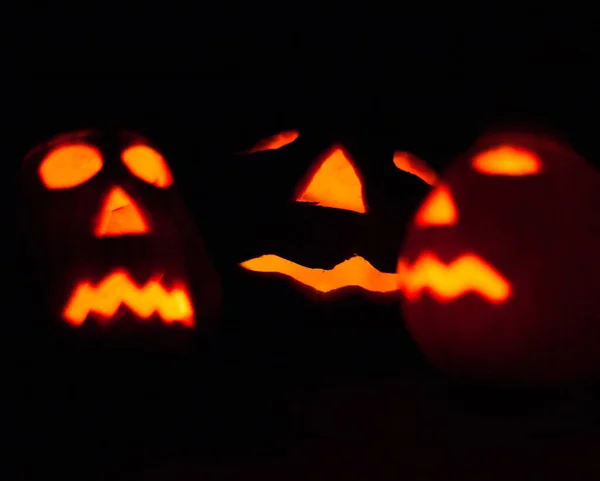 Jack Lanternes Dans Obscurité Symbole Halloween — Photo