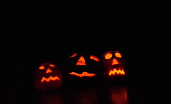 Джек Фонарики Темноте Символ Хэллоуина — стоковое фото