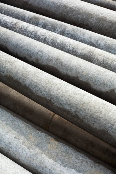 Concrete Pipes Stack New Concrete Pipes Construction Material — Stock Photo, Image