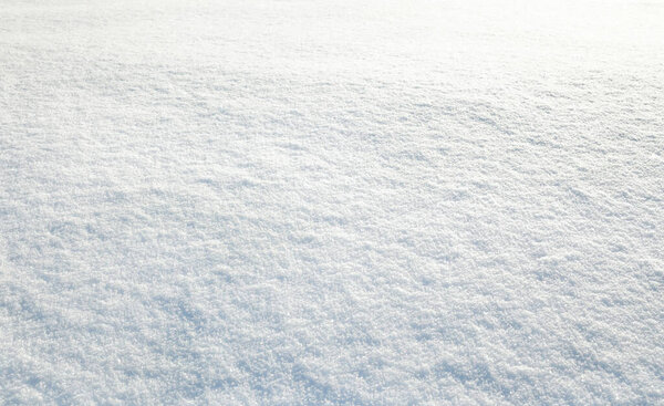 White snow surface. Fresh clean white snow. Winter background.