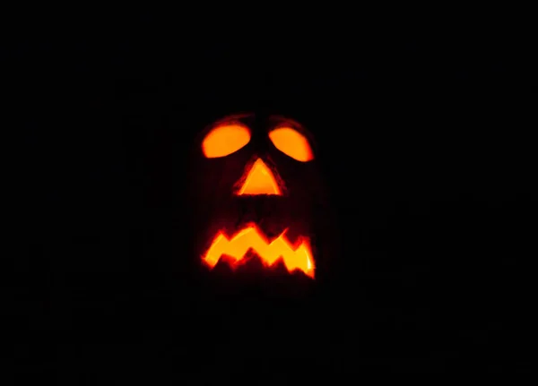 Jack Lanterne Dans Obscurité Symbole Halloween — Photo