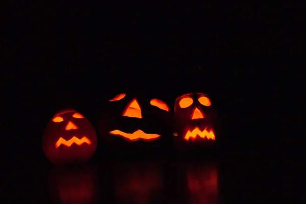 Τζακ Φανάρια Στο Σκοτάδι Σύμβολο Του Halloween — Φωτογραφία Αρχείου