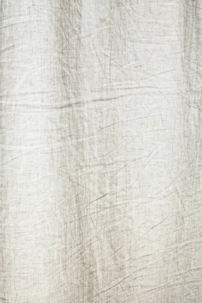 White Crumpled Linen Fabric Background Texture — Stock Photo, Image