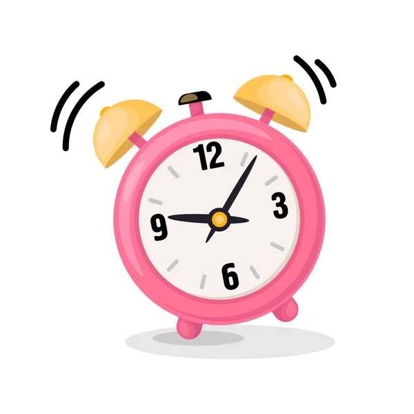 Illustration Ringing Alarm Clock Good Morning — Stock Vector