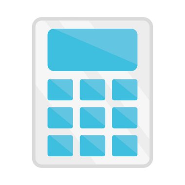 Beyaz arkaplanda hesap makinesi simgesi