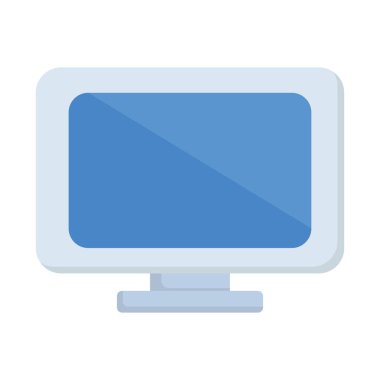 Beyaz arkaplanda bilgisayar monitörü