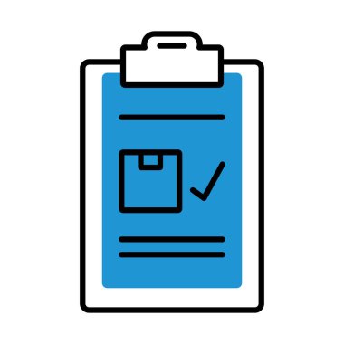 beyaz arkaplan üzerindeki teslim listesi