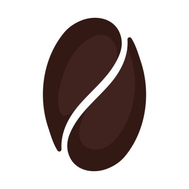 Beyaz arkaplanda kahve çekirdeği simgesi