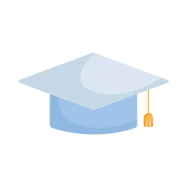 Icône Chapeau Graduation Sur Fond Blanc — Image vectorielle