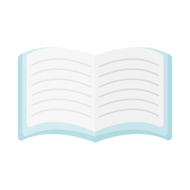 Beyaz arkaplanda kitap simgesi aç