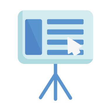 Beyaz arkaplanda sunum tahtası simgesi