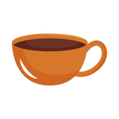 Beyaz arkaplanda kahve kupası simgesi