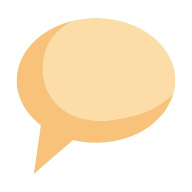 Beyaz arkaplanda konuşma balonu simgesi