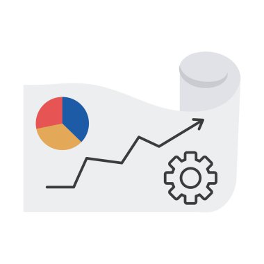 Beyaz arkaplanda finansal belge simgesi