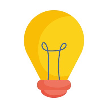 Beyaz arkaplanda ampul ışığı simgesi