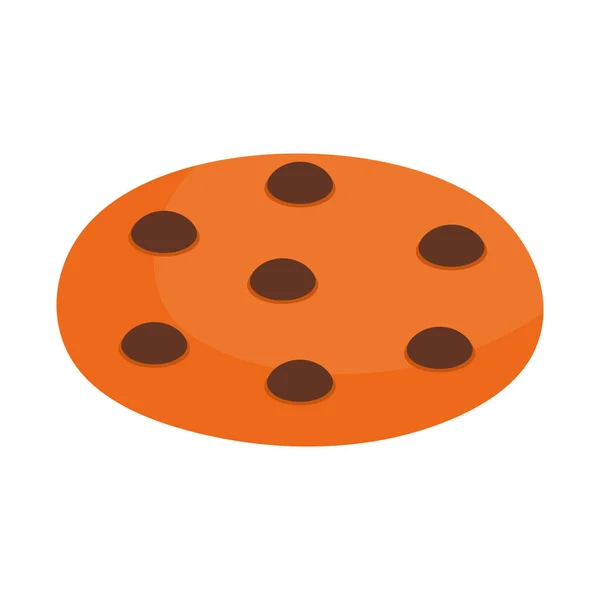 白色背景上的巧克力饼干图标 — 图库矢量图片
