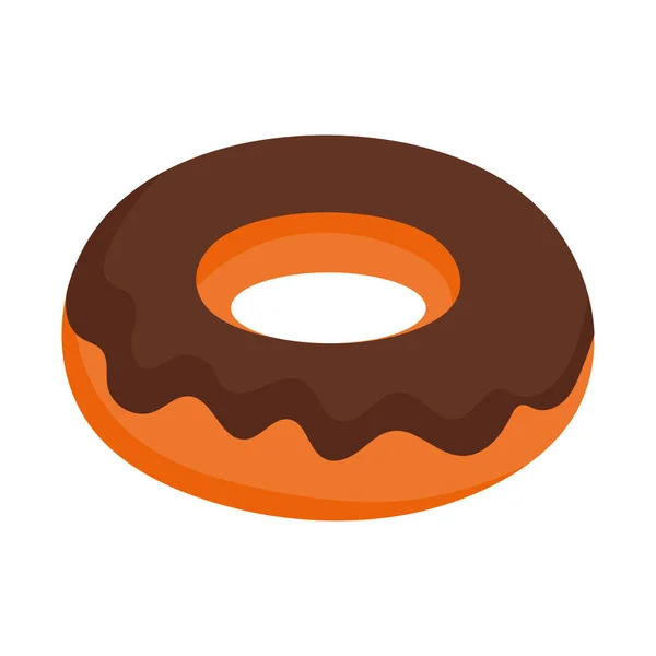 Schokolade Donut Symbol Auf Weißem Hintergrund — Stockvektor