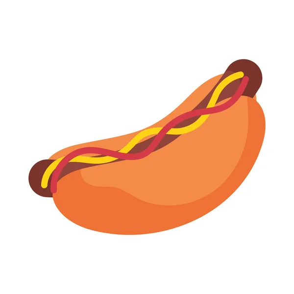 Beyaz Arkaplanda Hot Dog Simgesi — Stok Vektör