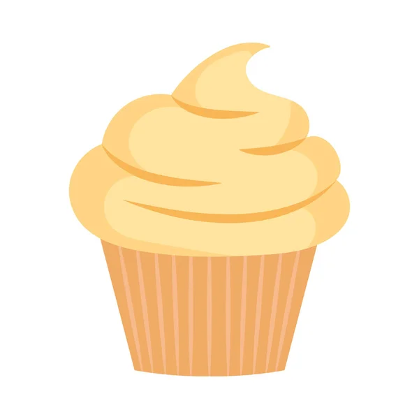 Muffin Sucré Sur Fond Blanc — Image vectorielle