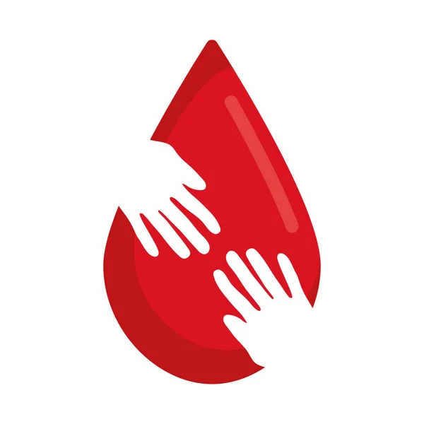 Σταγόνα Αίματος Σχήμα Χεριών — Διανυσματικό Αρχείο