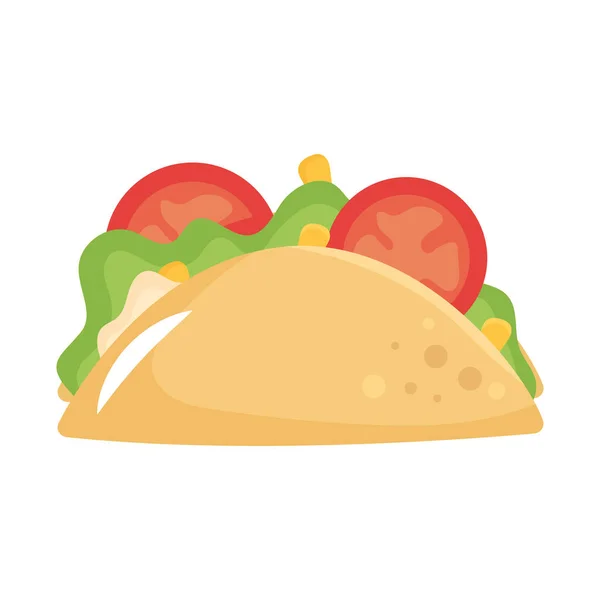 白色背景上的墨西哥玉米饼图标 — 图库矢量图片