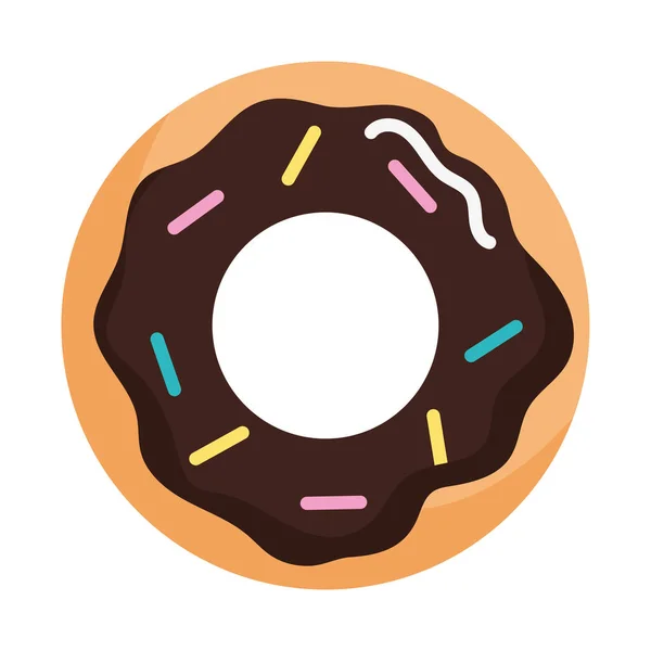 Sweet Donut Symbol Auf Weißem Hintergrund — Stockvektor