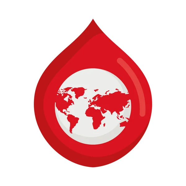 Σταγόνα Αίματος Πλανήτη — Διανυσματικό Αρχείο