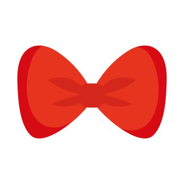 Beyaz arkaplanda kırmızı papyon simgesi