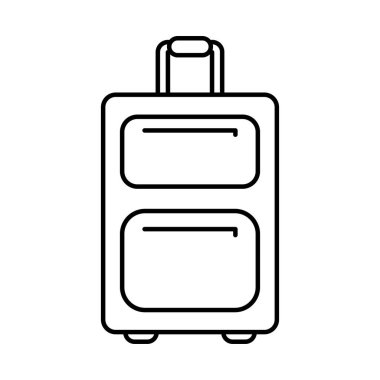 seyahat bagaj simgesi beyaz arkaplanda