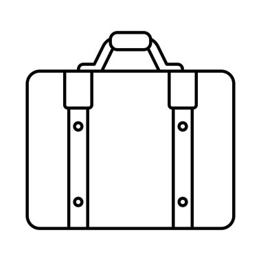 seyahat bavul simgesi beyaz arka plan üzerinde