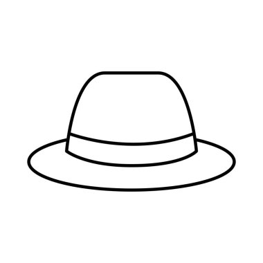 Beyaz arkaplanda şapka simgesi