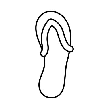 beach sandal icon on white background