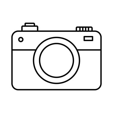 Beyaz arkaplanda kamera simgesi