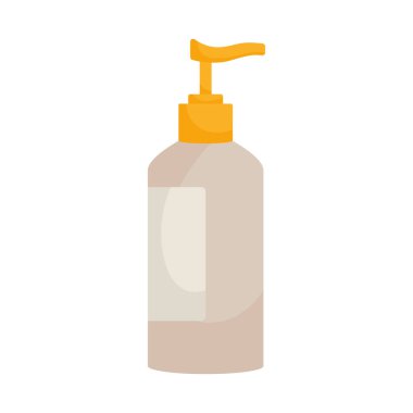 Beyaz arkaplanda losyon şişesi simgesi