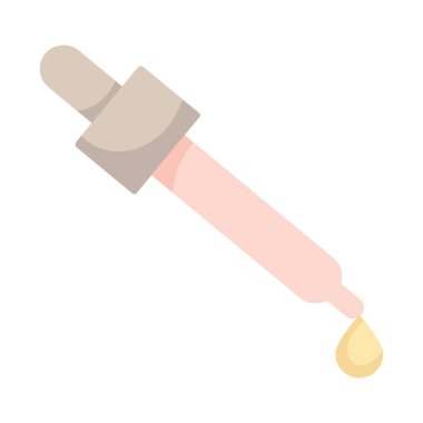 Beyaz arkaplanda bir damla ile damlatan