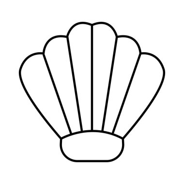 Beyaz arka plan üzerinde kabuk simge