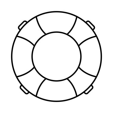 Beyaz arkaplanda yaşam şamandırası simgesi