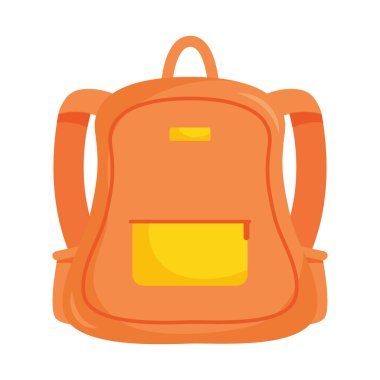 okul sırt çantası simgesi beyaz arkaplanda