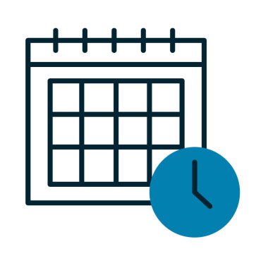 Beyaz arkaplanda takvim planlayıcı simgesi