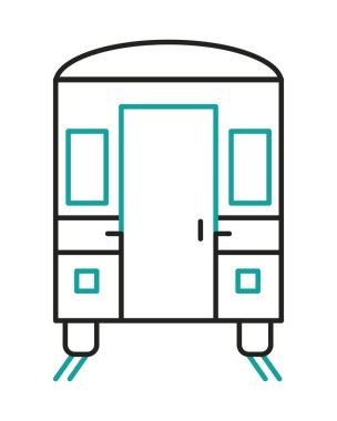 Beyaz arkaplanda tren simgesi