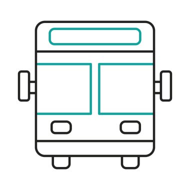 beyaz arkaplanda bus simgesi