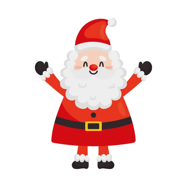 Santa Claus Icon White Background — Stock Vector