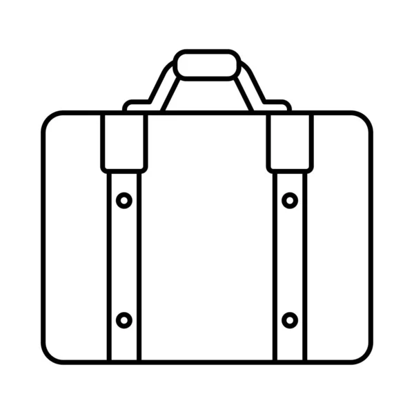 Reisekoffer Symbol Auf Weißem Hintergrund — Stockvektor
