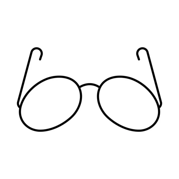 Szemüveg Ikon Fehér Háttér — Stock Vector