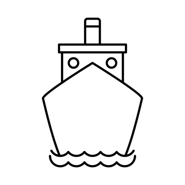 Beyaz Arkaplanda Gemi Simgesi — Stok Vektör