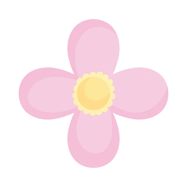 Rosa Blume Symbol Auf Weißem Hintergrund — Stockvektor