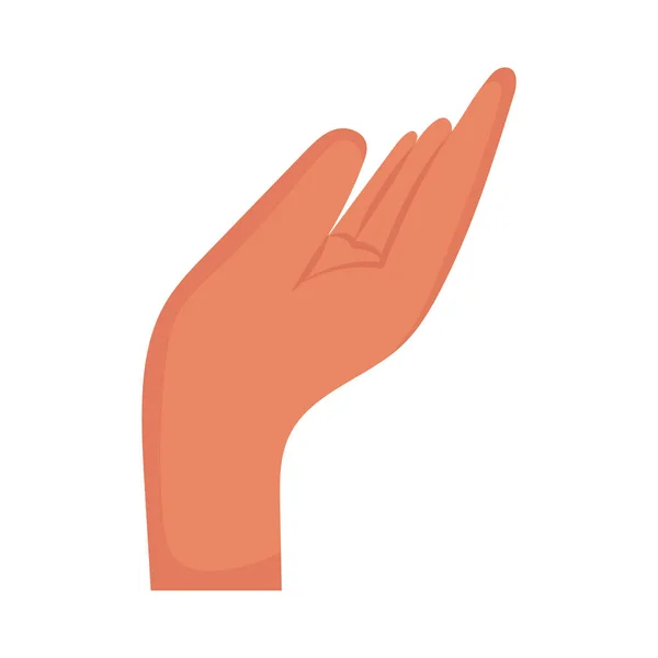 Значок Руки Белом Фоне — стоковый вектор